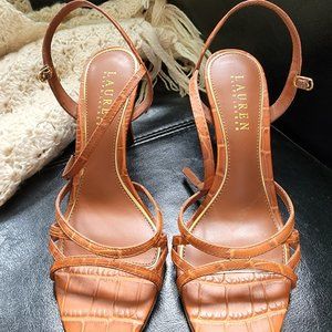 Ralph Lauren Strappy Heels-Sammy-6.6B